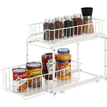 2 Tier Pull Out Cabinet Organizer for Kitchen